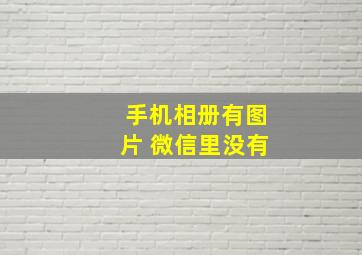 手机相册有图片 微信里没有